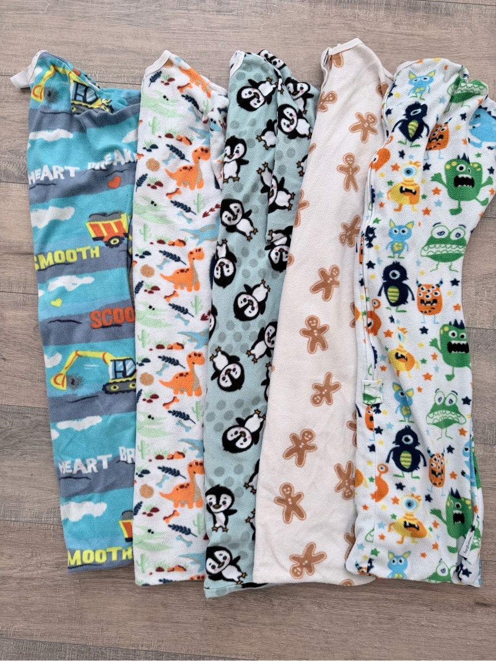 Lot of Fleece Zipadee-zip Sleep Sacks Large 12-24mos